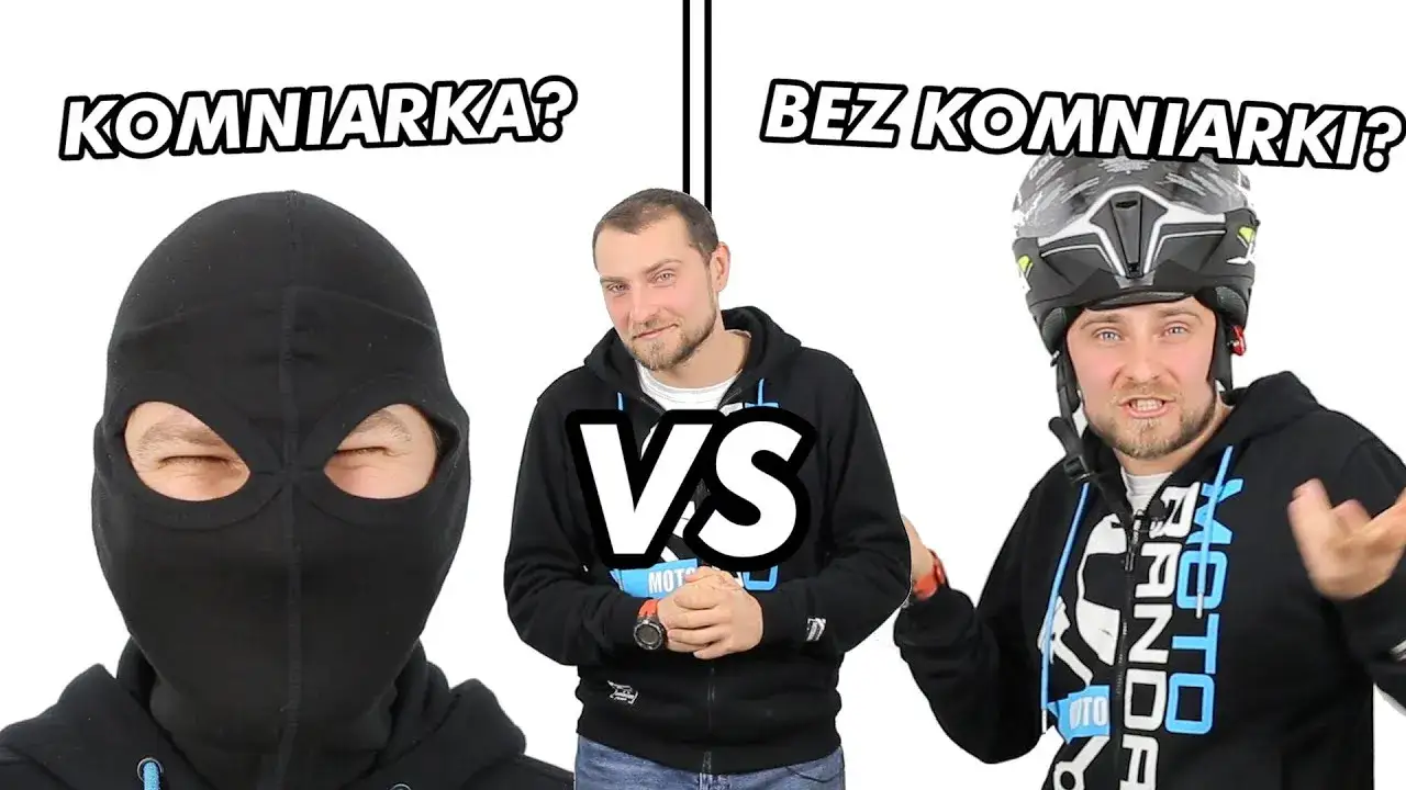 Motocyklista w kominiarce letniej pod kaskiem