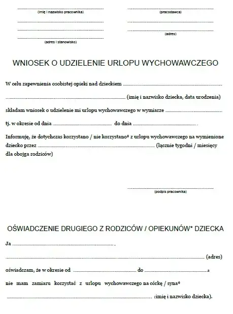 Zdjęcie Jak wypełnić wniosek o urlop wychowawczy? 6 kluczowych kroków