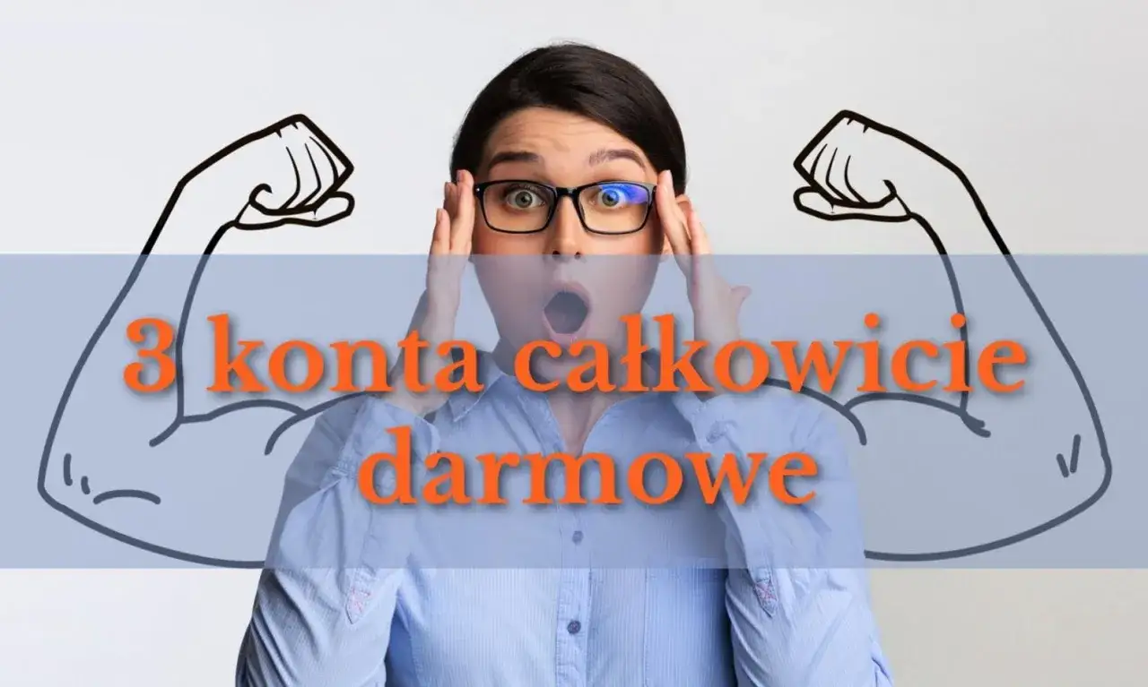 Kobieta zszokowana, z rękami na głowie, na tle rysunku umięśnionych ramion. Napis: 