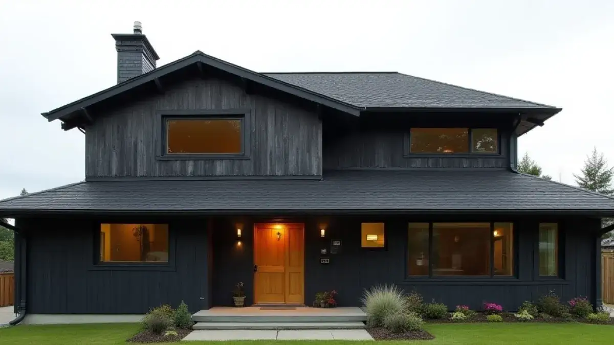 Zdjęcie Jaki kolor elewacji do grafitowego dachu i brązowych okien, aby uniknąć błędów?