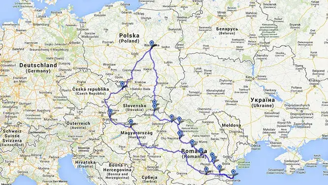 Kurorty Morza Czarnego Rumunia mapa