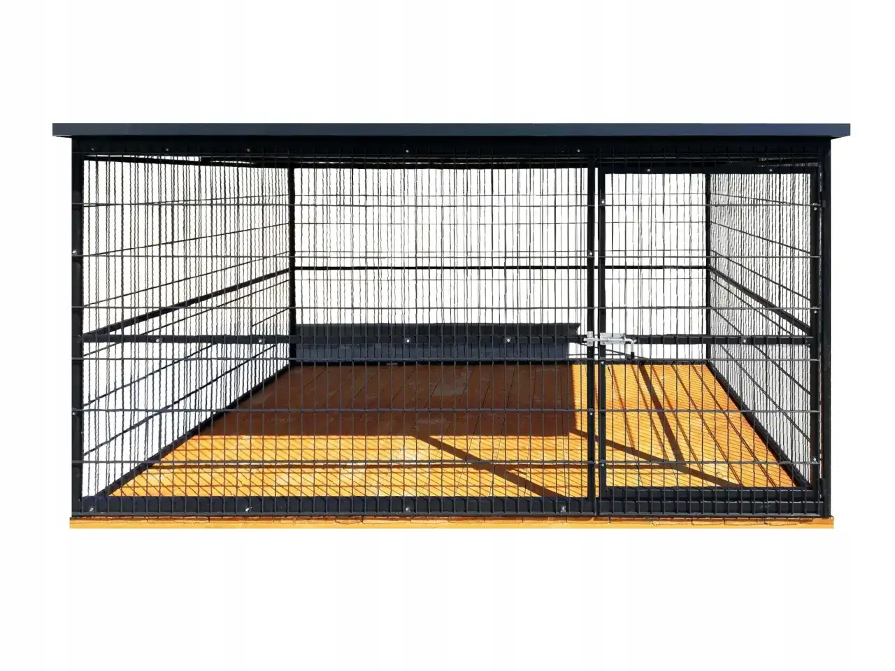 Drewniana podłoga w kojcu to świetny pomysł, czym wyłożyć kojec dla psa, zapewniając mu komfort i ciepło.