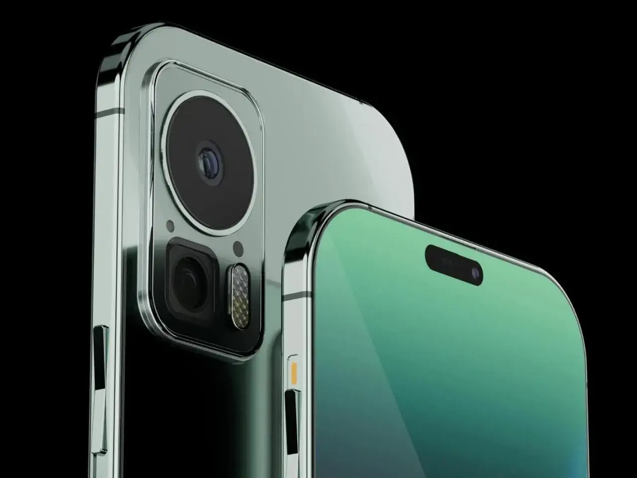 Nowy iPhone w zielonym kolorze, z błyszczącą obudową i potr&oacute;jnym aparatem.