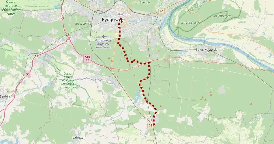 Puszcza Bydgoska szlaki rowerowe