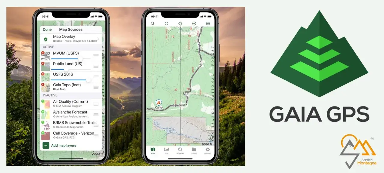 confronto interfacce app trekking