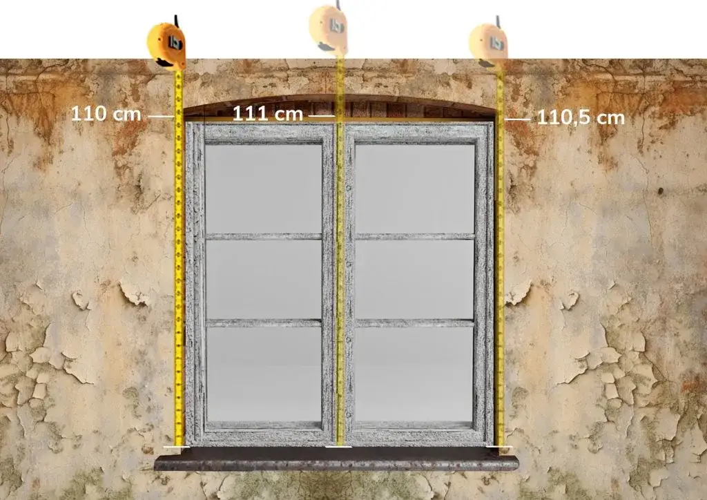 Pomiar ściany pod kamień dekoracyjny, mierzenie okien i drzwi
