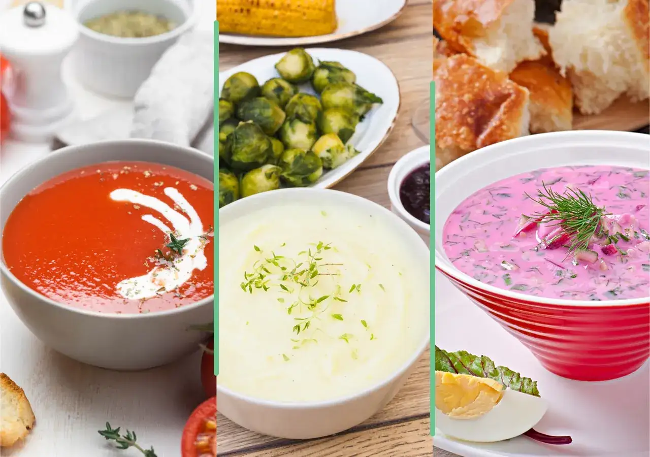 Zupa na imprezę różnorodność, eleganckie podanie