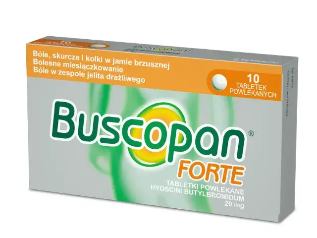 Buscopan 10mg vs Buscopan Forte 20mg opakowania
