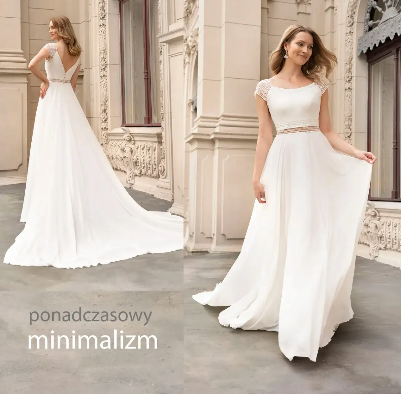 nowoczesna sukienka na ślub cywilny minimalistyczna