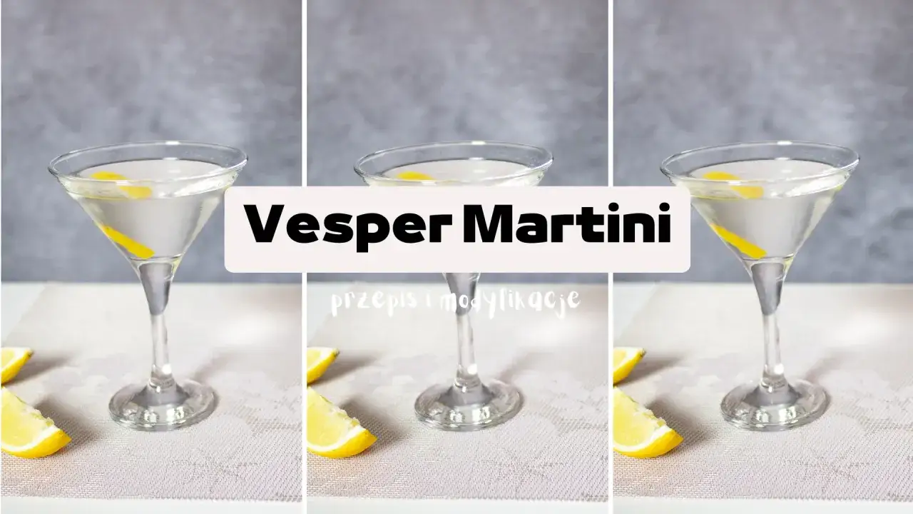 Składniki do drinka Vesper Martini: gin, w&oacute;dka, Lillet Blanc, cytryna