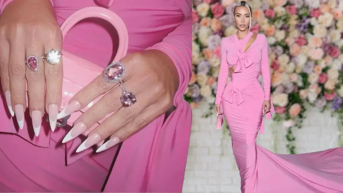Zdjęcie Kim Kardashian i jej wyjątkowe style manicure francuskiego