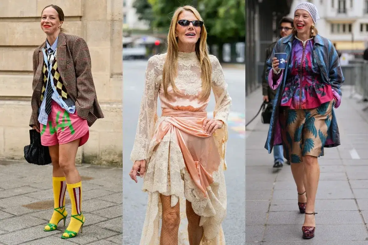 Kobiety pokazują, jak łączyć ubrania w zestawy: od sportowych szortów z marynarką po koronkową suknię i wzorzyste spódnico-spodenki.