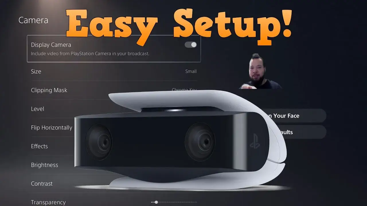 ps5 streaming z kamerą usuwanie tła