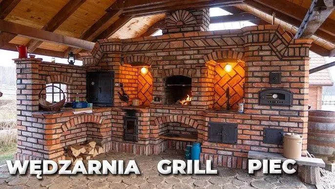 projekty grilla z wędzarnią nowoczesny rustykalny