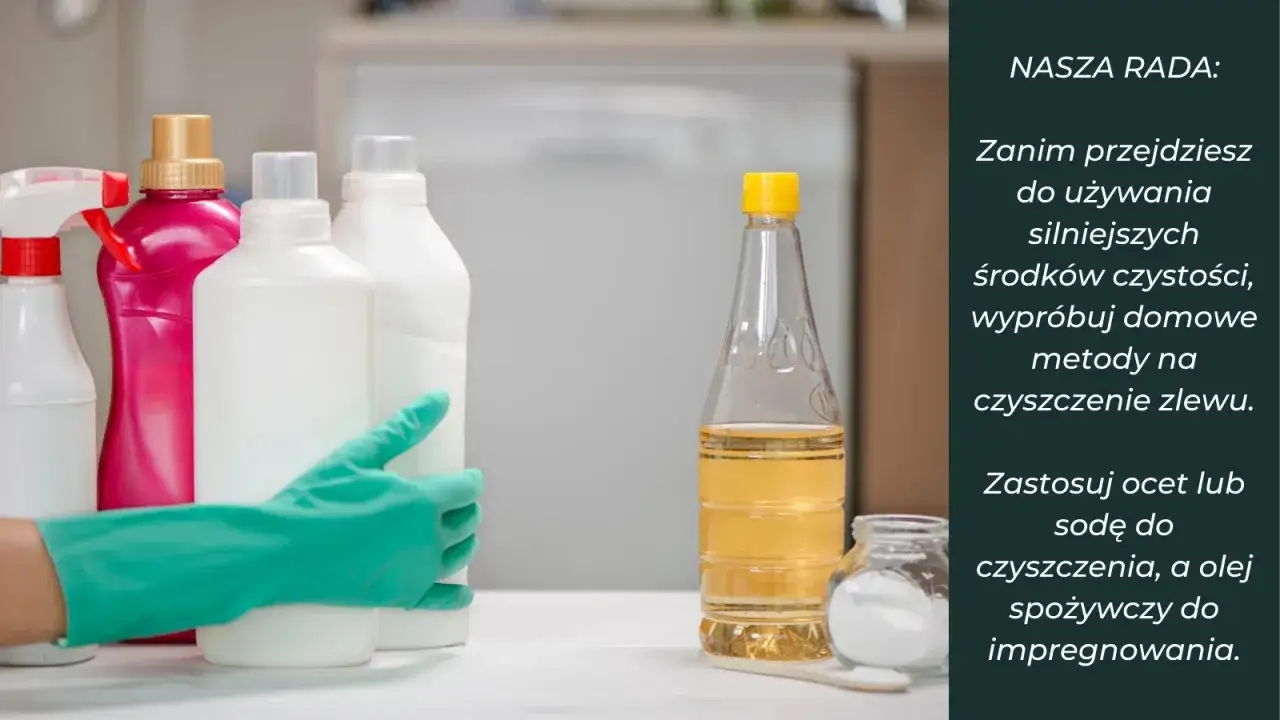 Przygotowanie zlewozmywaka do czyszczenia