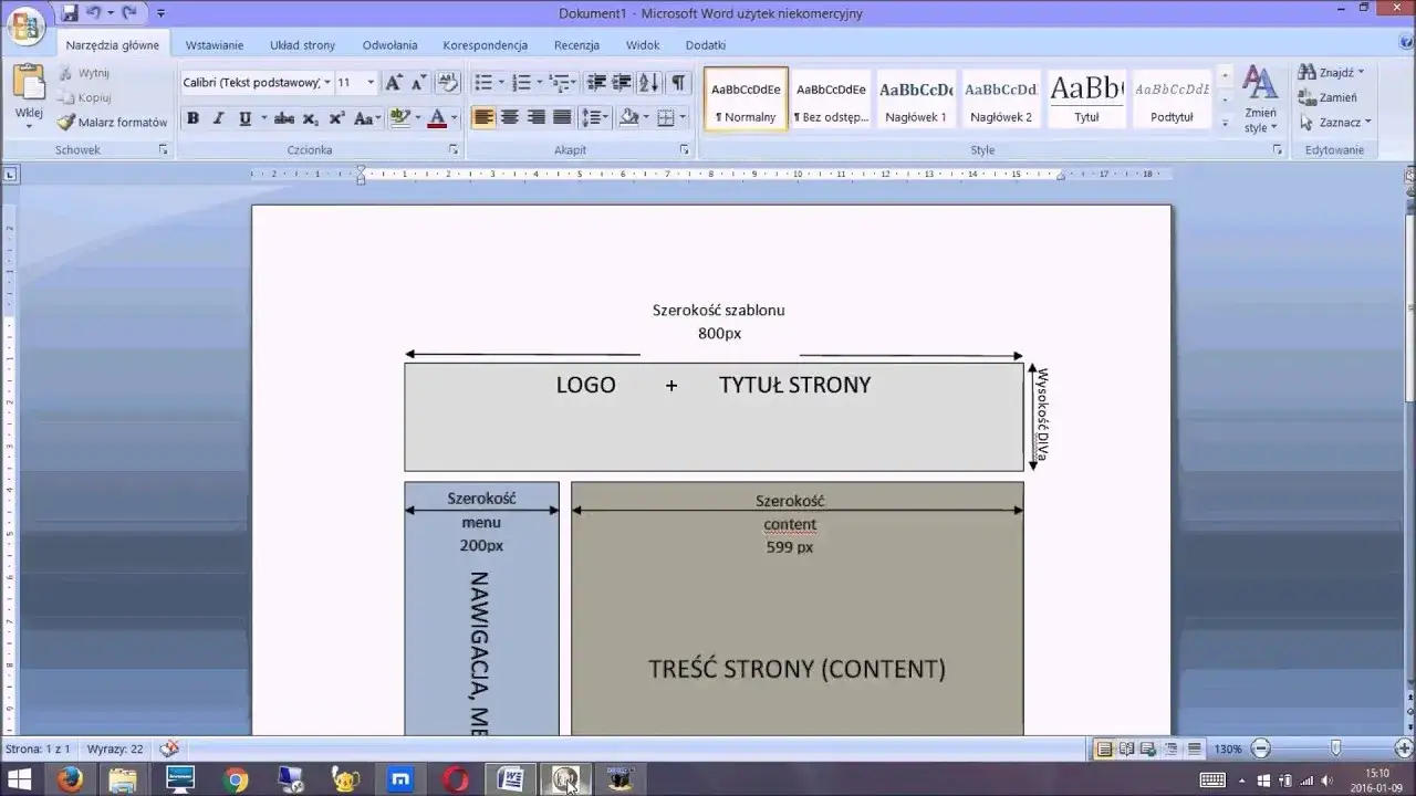 Przykłady stron HTML z CSS i bez CSS