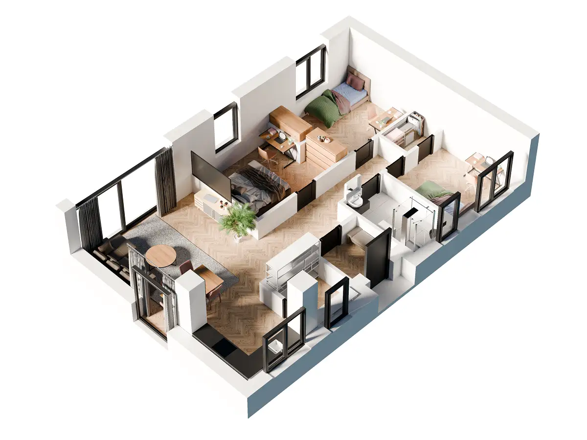 prosty projekt domu parterowego do 80m2