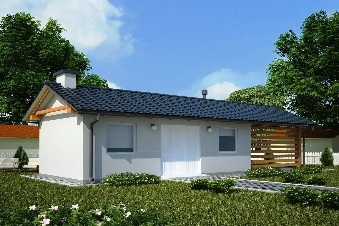 budynek gospodarczy 35m2 wizualizacja