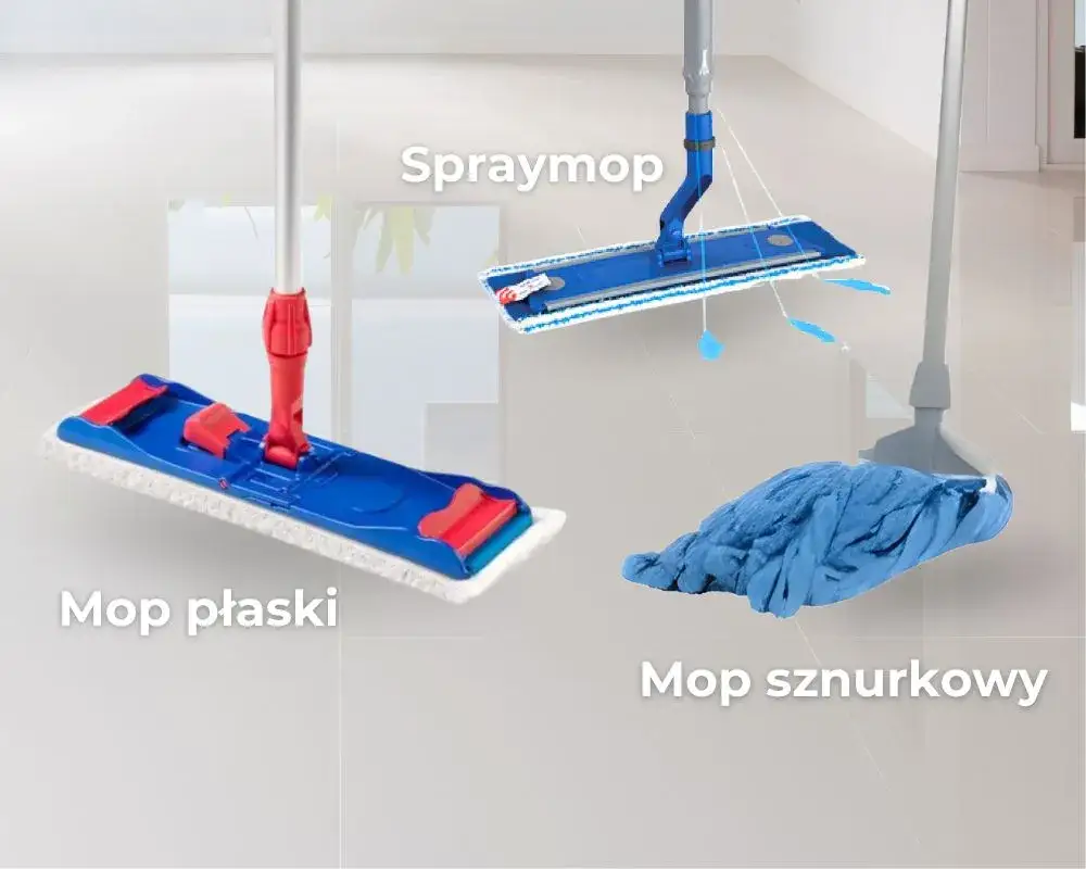 porównanie mopa płaskiego i sznurkowego