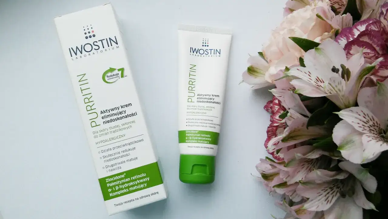 Iwostin Purritin Aktywny krem na niedoskonałości opakowanie
