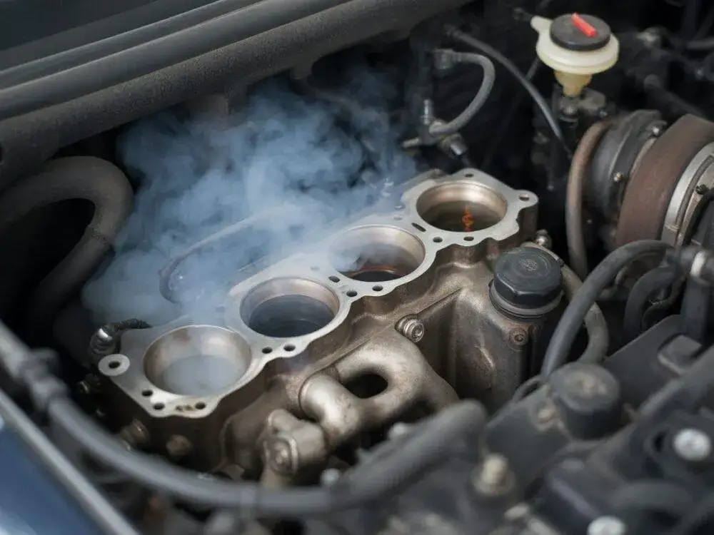 oznaki awarii silnika busa wycieki dym