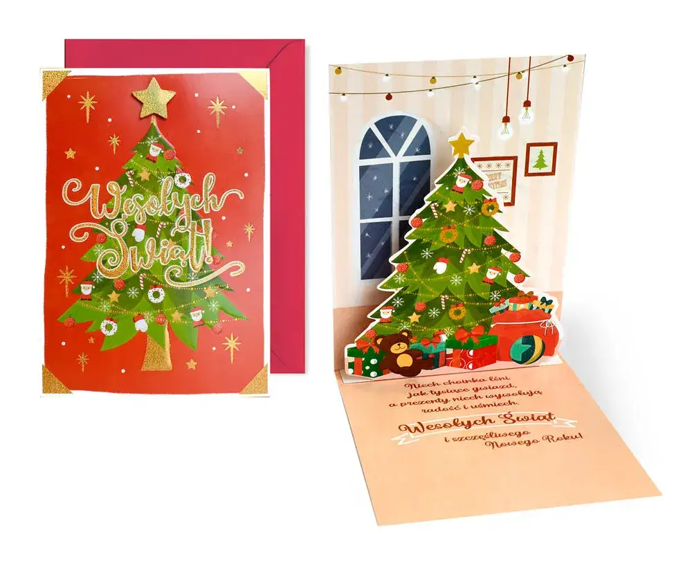 kartka świąteczna pop-up