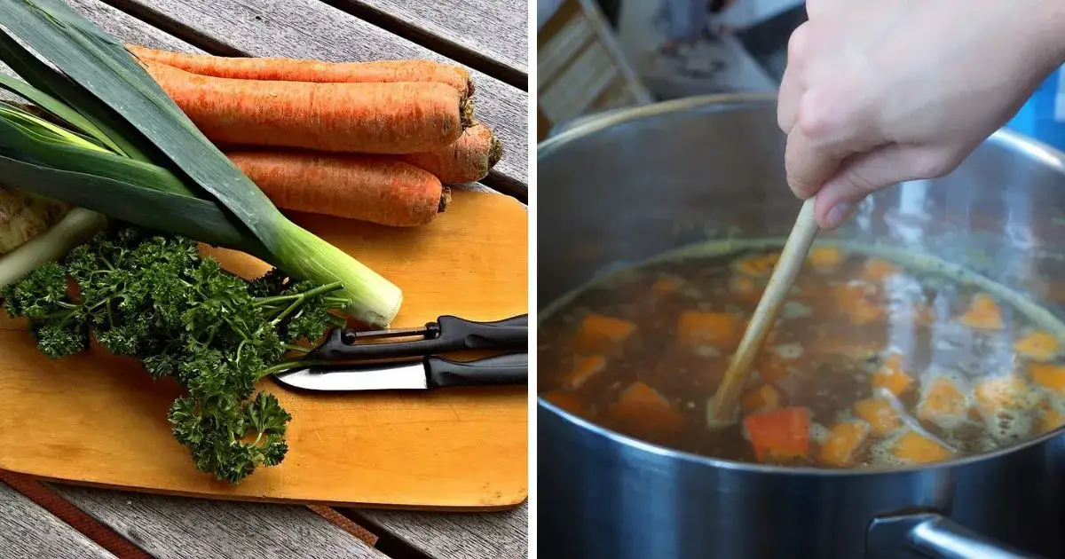 domowy bulion warzywny lub na chudym mięsie