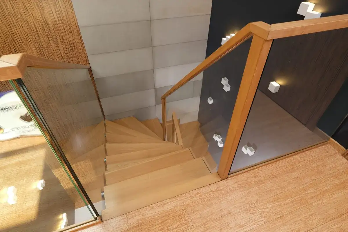 Konstrukcja schodów dywanowych samonośnych