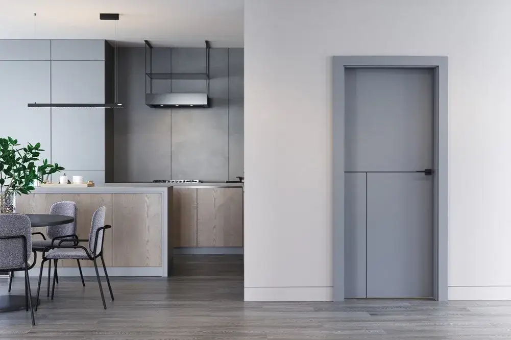 błędy aranżacyjne szare drzwi podłoga