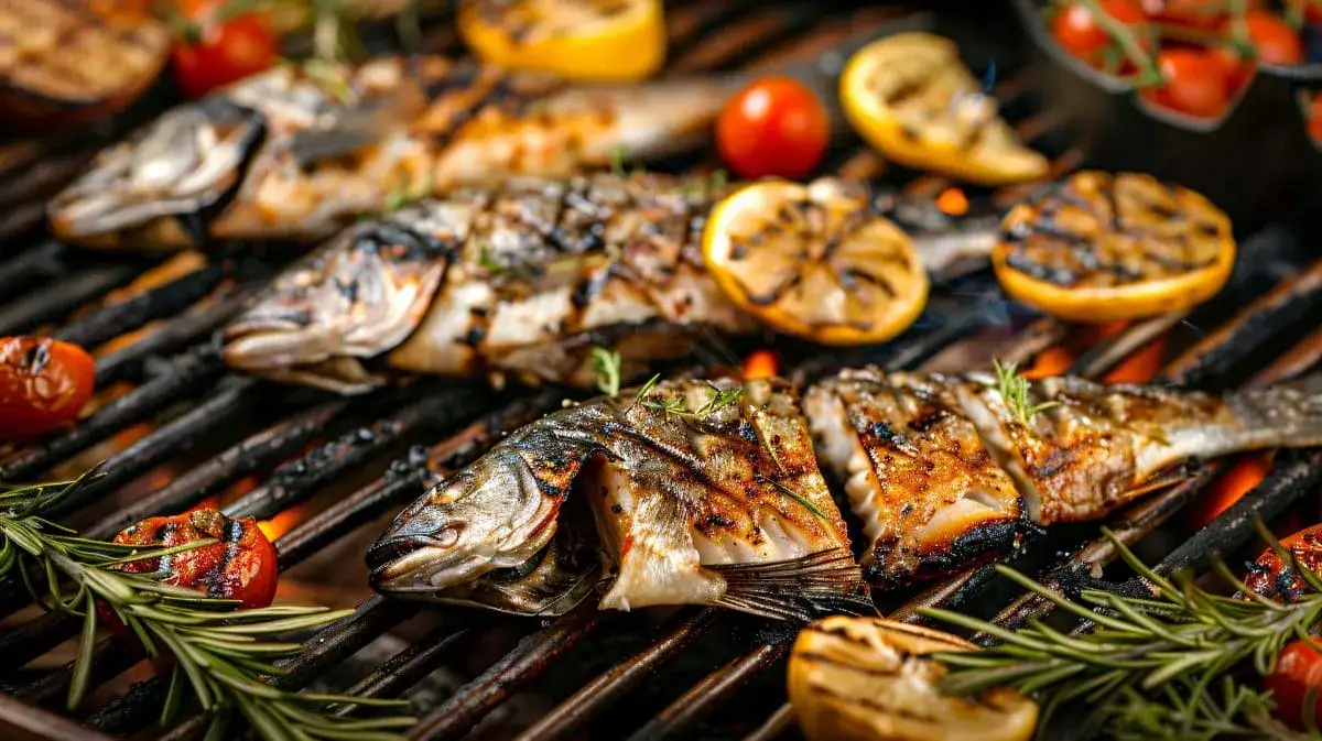 różne gatunki ryb na grilla