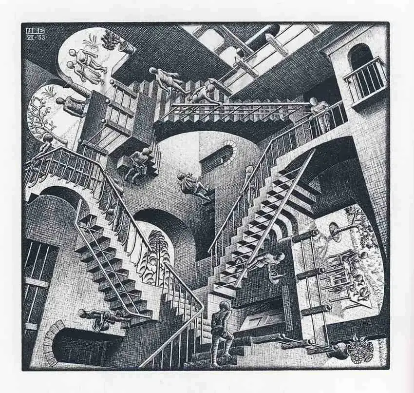 Grafiki M C Escher labirynt