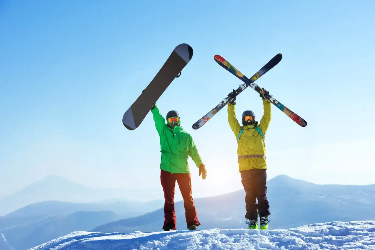 początkujący narciarz vs początkujący snowboardzista