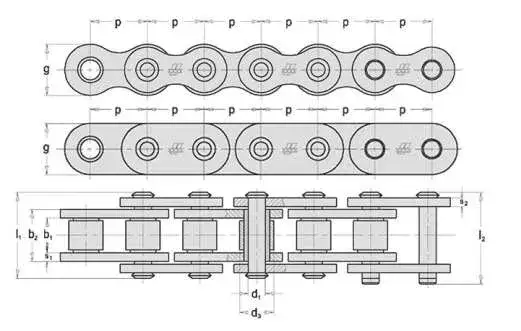 budowa łańcucha motocyklowego schemat ogniwo sworzeń płytki