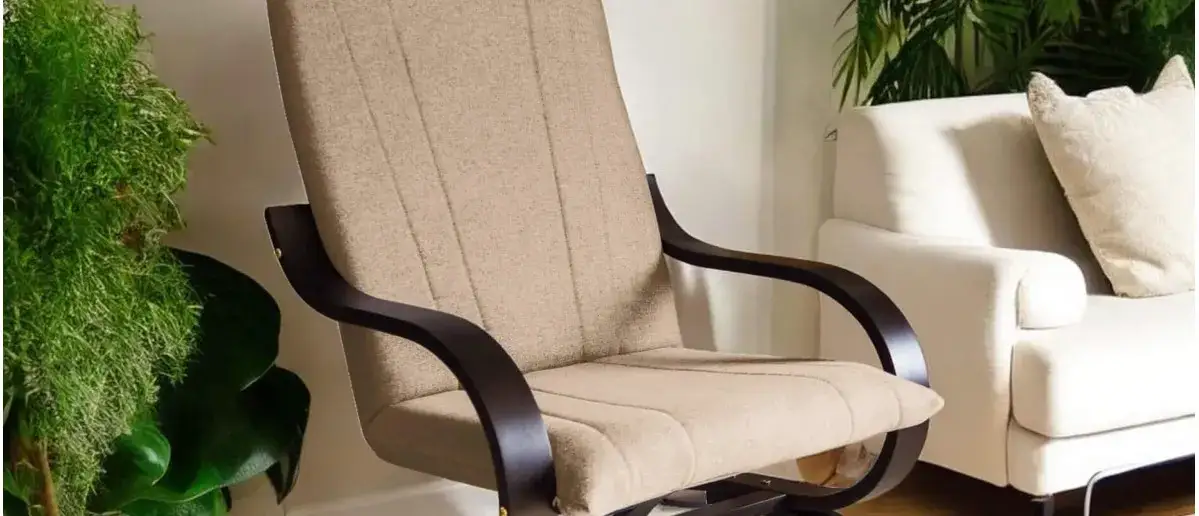 Fotel finka przed i po renowacji pokrowca