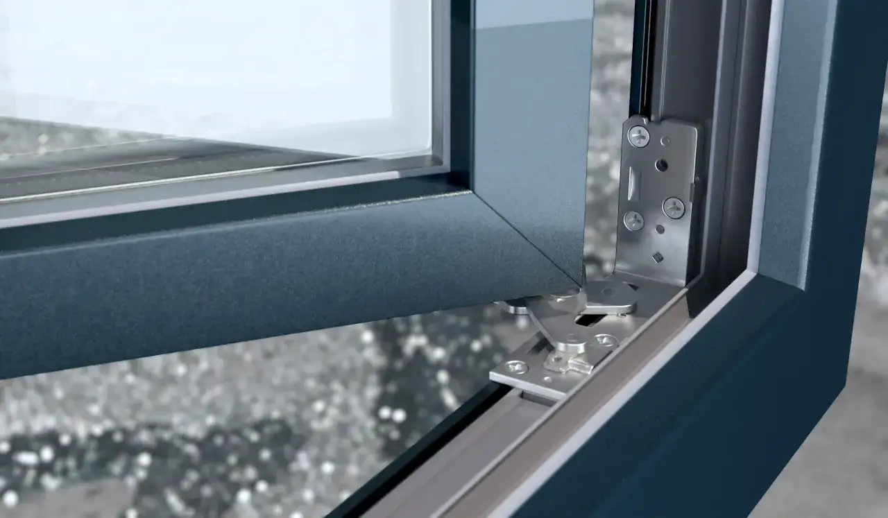 Mechanizm regulacji drzwi balkonowych, precyzyjne dopasowanie i płynne działanie.