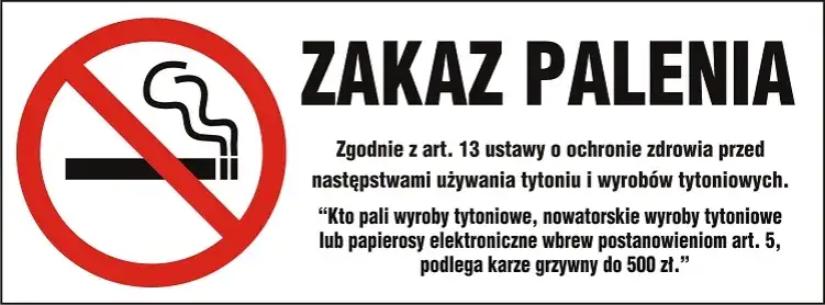 hotel zakaz palenia kara grzywna