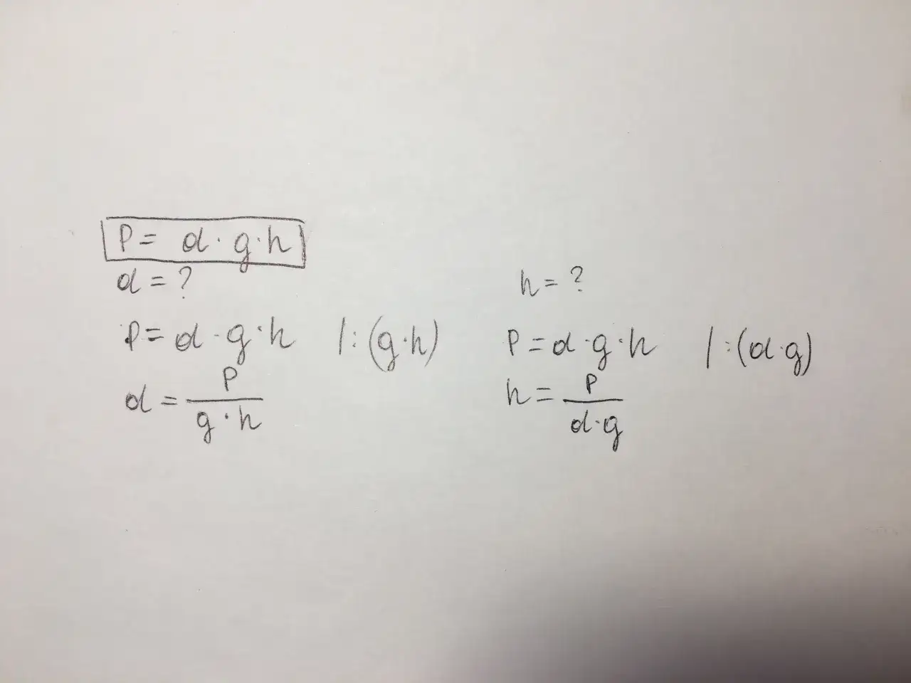 Wz&oacute;r na ciśnienie hydrostatyczne grafika
