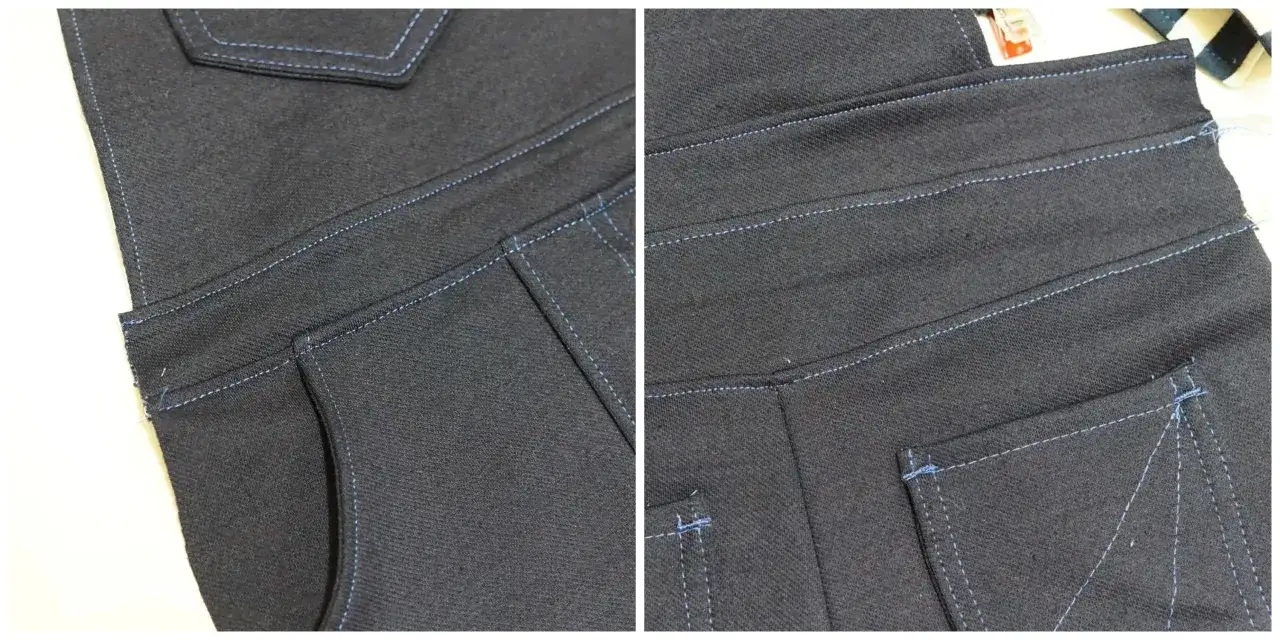 r&oacute;żne fasony jeans&oacute;w do przer&oacute;bki na szorty, narzędzia krawieckie DIY