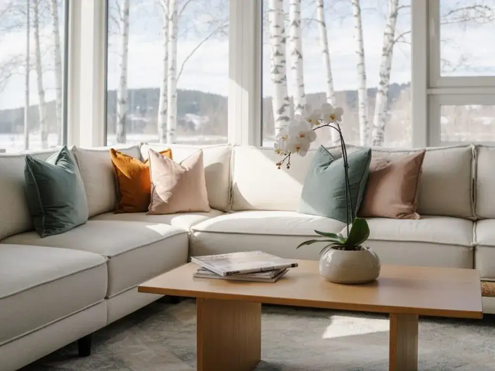 błędy w aranżacji poduszek dekoracyjnych, przed i po