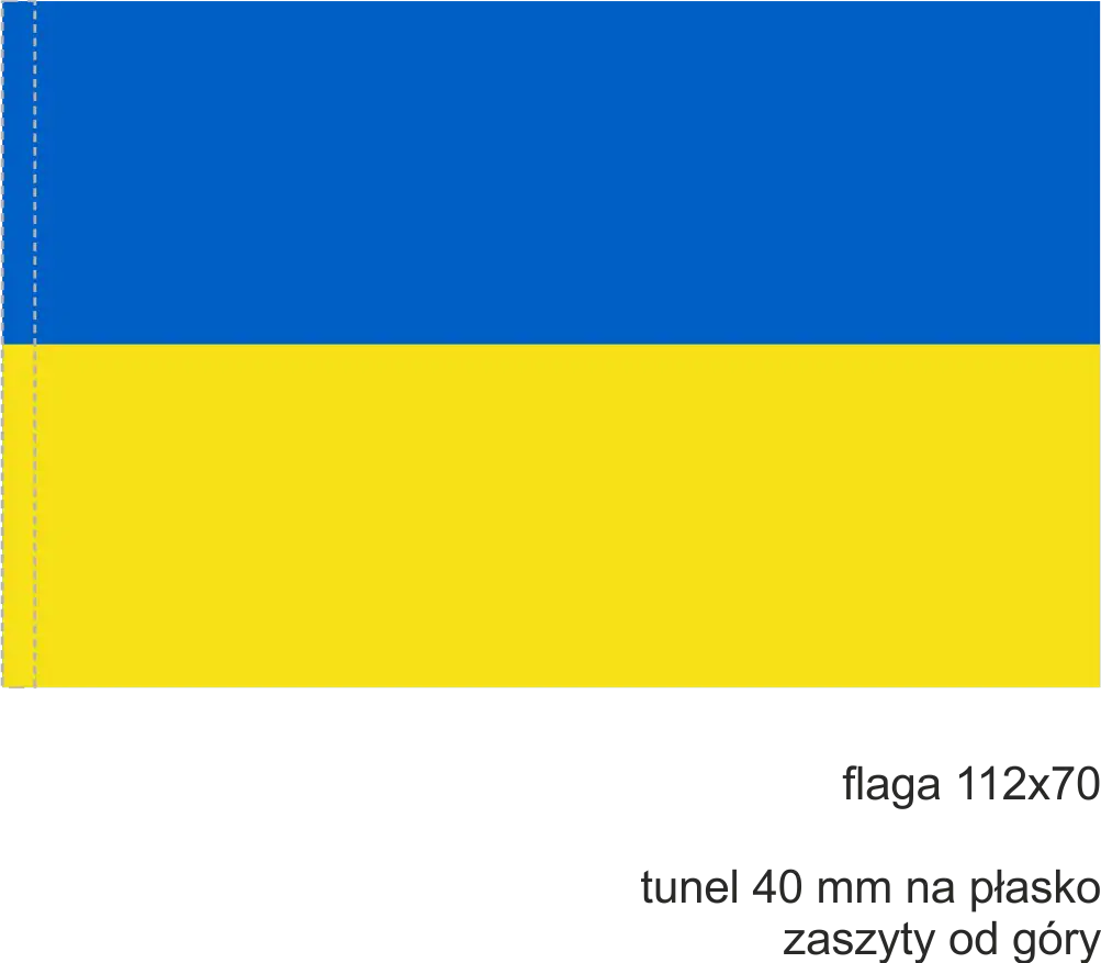 Flaga Ukrainy pozioma