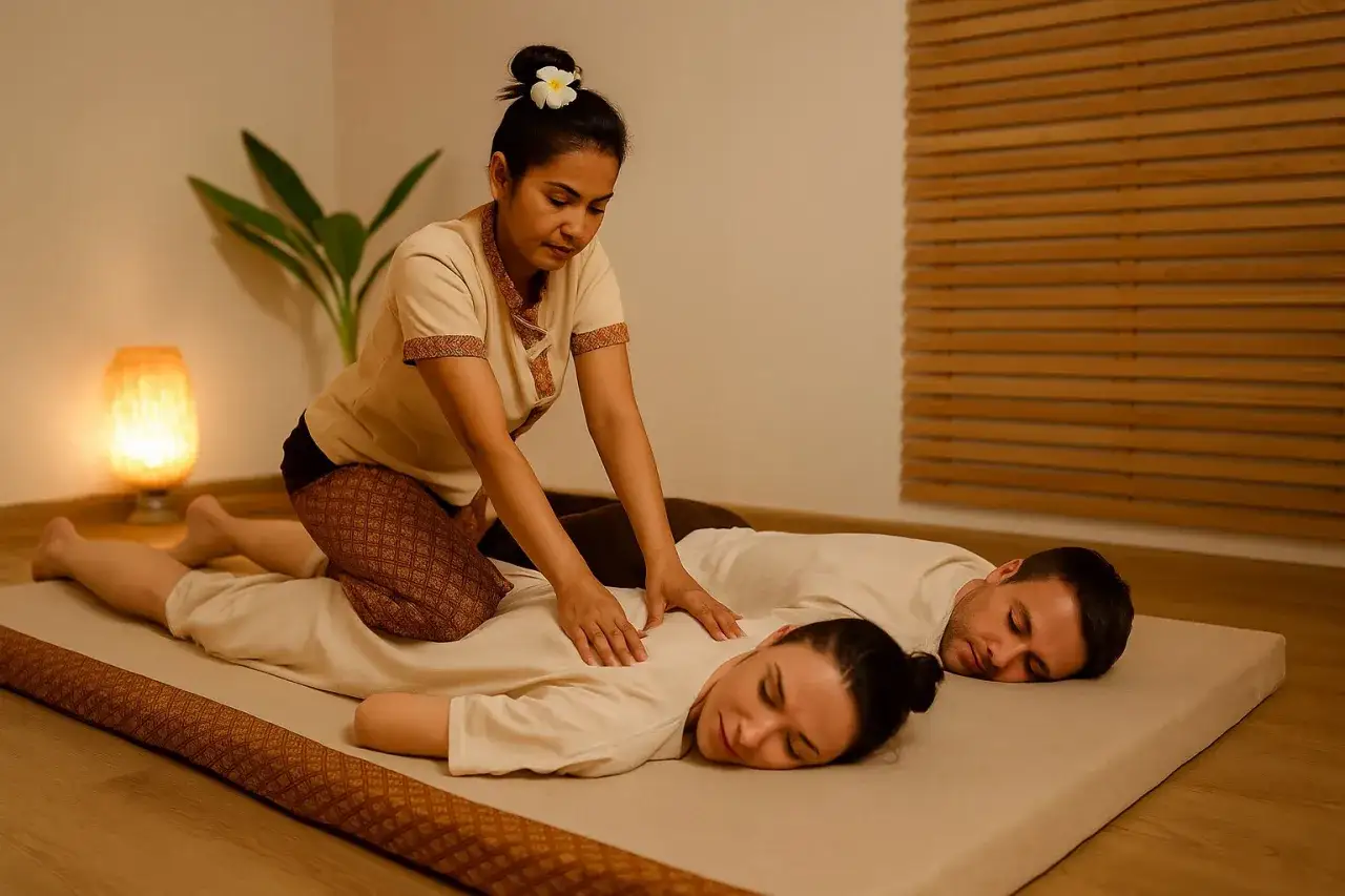 Masaż tajski punkty uciskowe rozciąganie