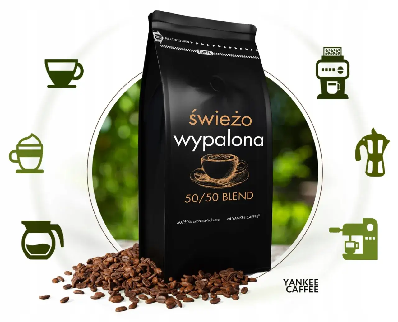 kawa ziarna arabica robusta palenie