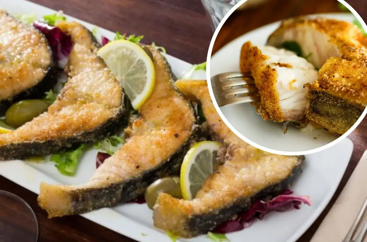 jesiotr na talerzu danie