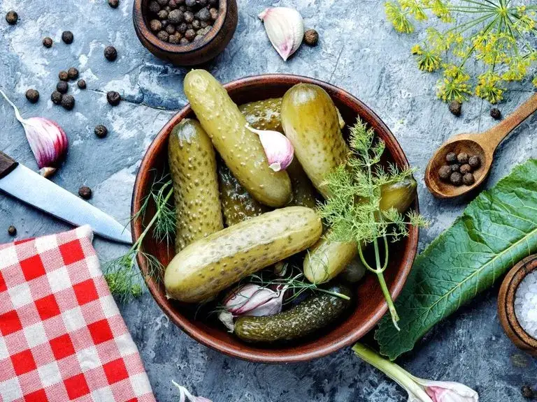 Zdjęcie Czy można jeść ogórki kiszone przy dnie moczanowej? Sprawdź skutki.