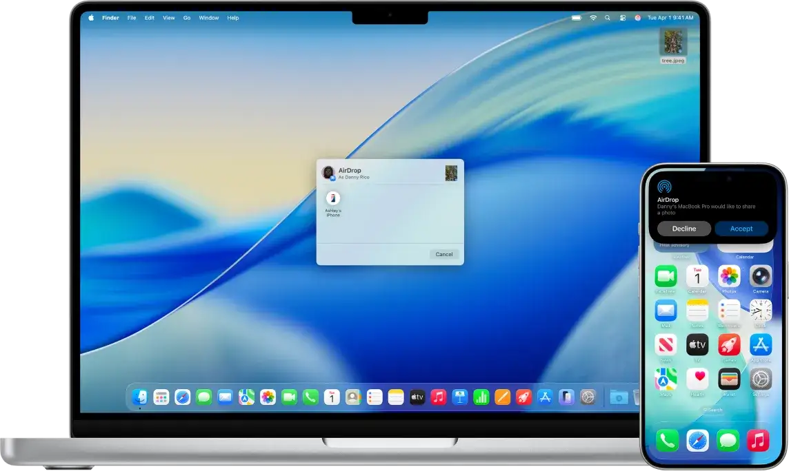 airdrop iphone mac