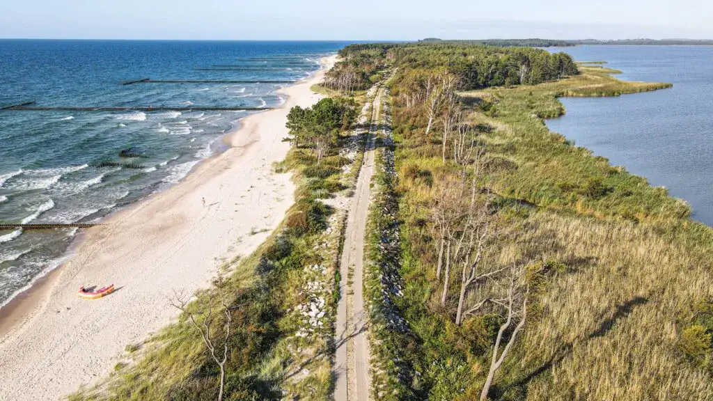 szlak rowerowy R10 Ustronie Morskie wybrzeże Bałtyku