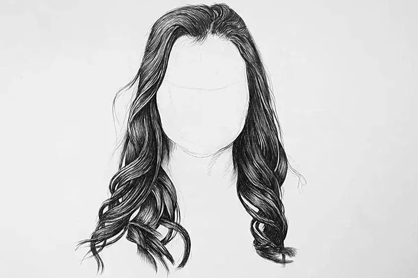 Haare zeichnen Formen und Licht