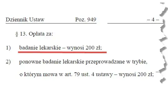 cennik badań medycyny pracy