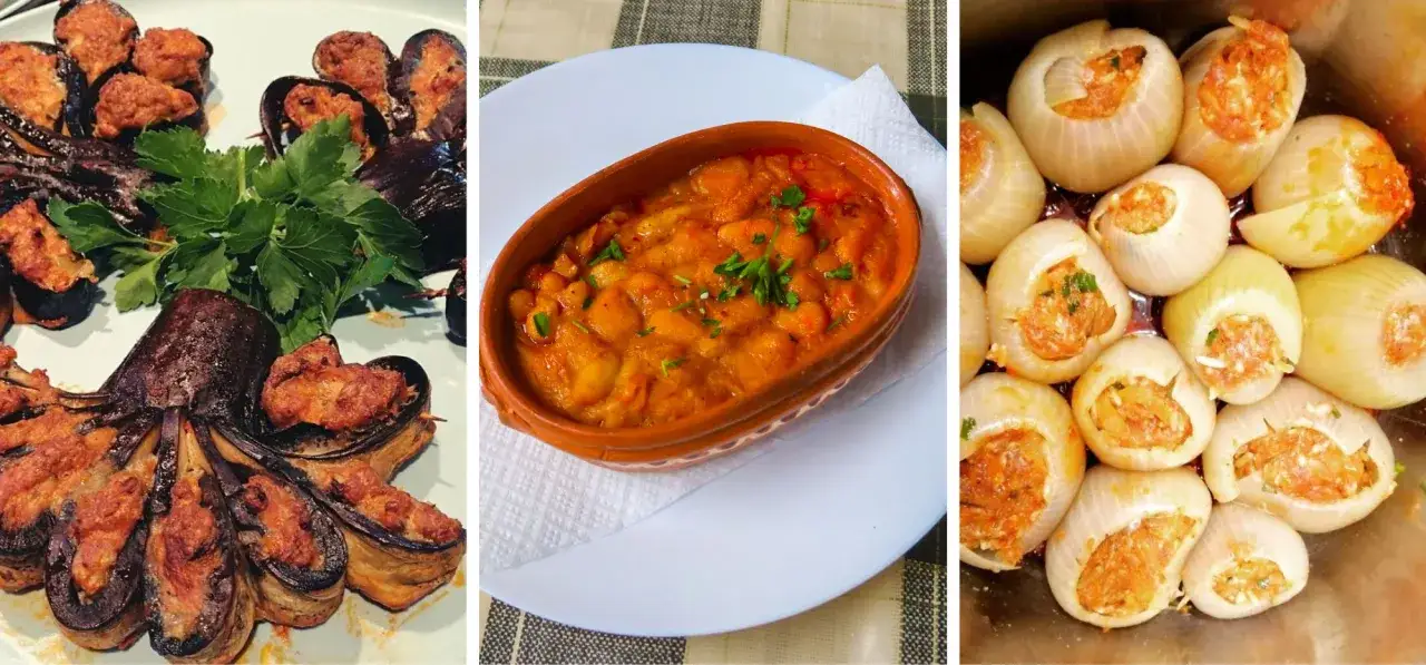 Farsze z mięsa w bakłażanie, fasolka po górsku i faszerowane cebule – to pyszne słodycze z Czarnogóry.