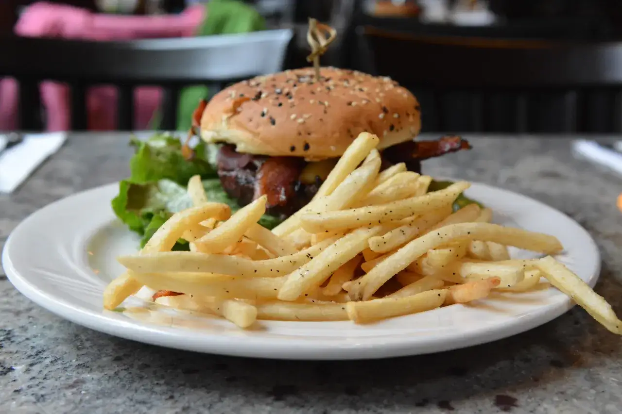 r&oacute;żne rodzaje frytek do burgera